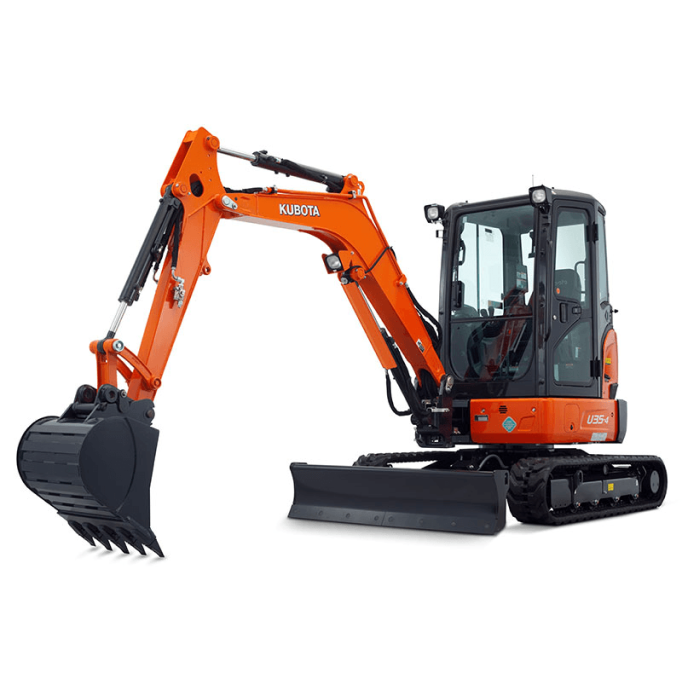 U55 heli-tilt excavator